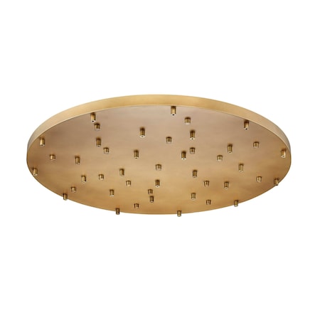 Z-Lite Multi Point Canopy Ceiling Plate, 27-Light, 36 In.W x 2 In.H, Rubbed Brass CP3627R-RB